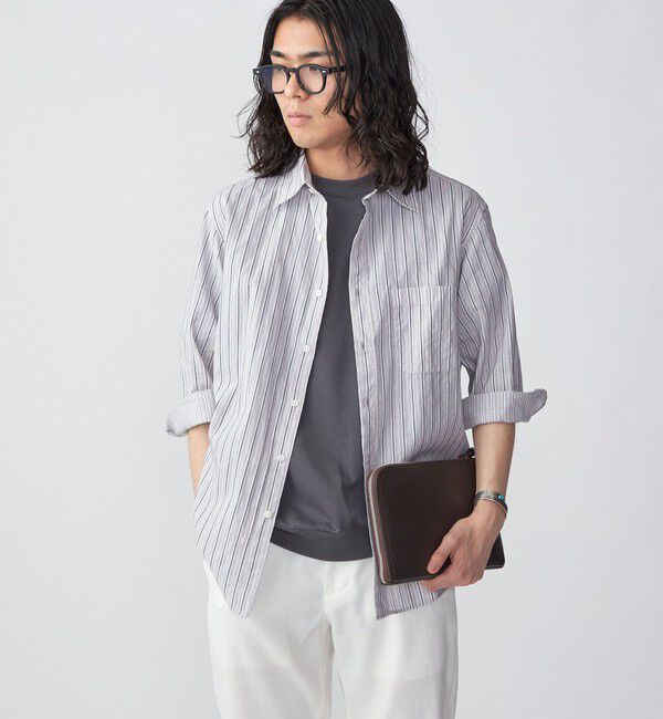 SHIPS「SHIPS: Herdmans コットン/リネン 7スリーブ シャツ」|シャツ・ブラウス|