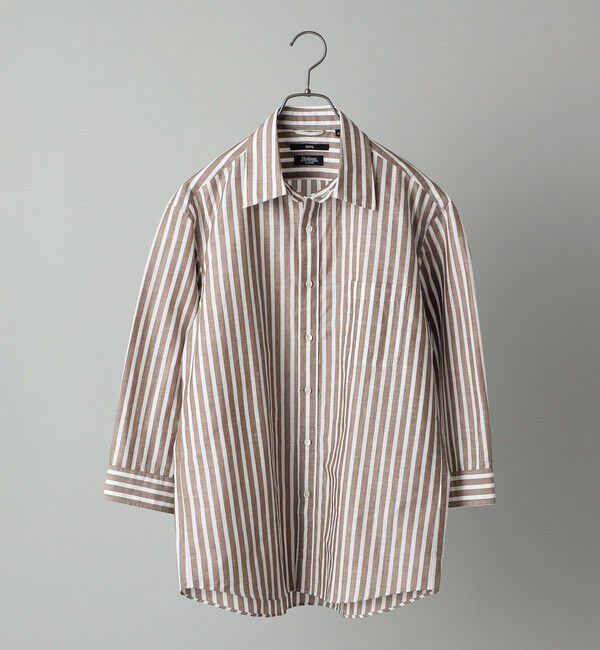 SHIPS「SHIPS: Herdmans コットン/リネン 7スリーブ シャツ」|シャツ・ブラウス|