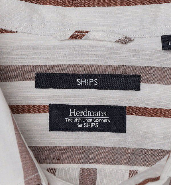 SHIPS「SHIPS: Herdmans コットン/リネン 7スリーブ シャツ」|シャツ・ブラウス|