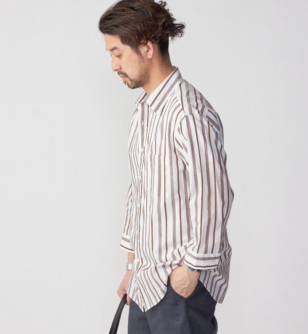 SHIPS「SHIPS: Herdmans コットン/リネン 7スリーブ シャツ」|シャツ・ブラウス|