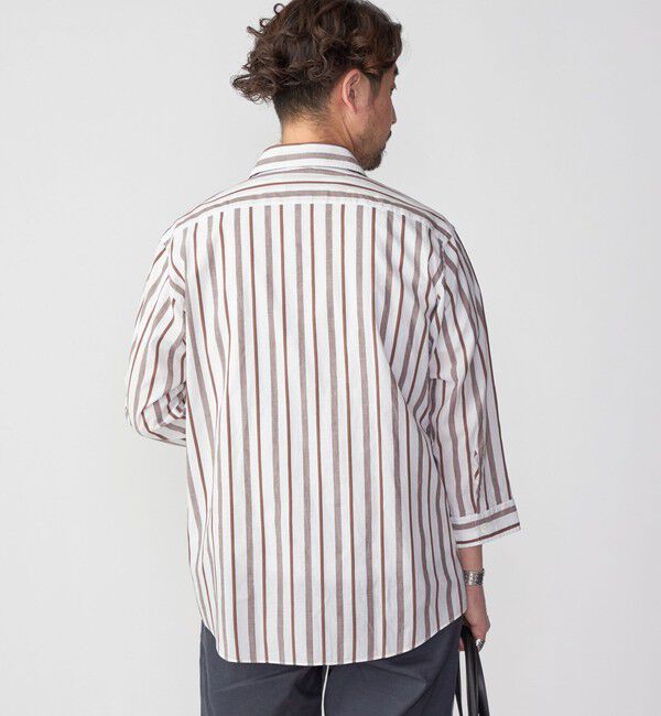 SHIPS「SHIPS: Herdmans コットン/リネン 7スリーブ シャツ」|シャツ・ブラウス|