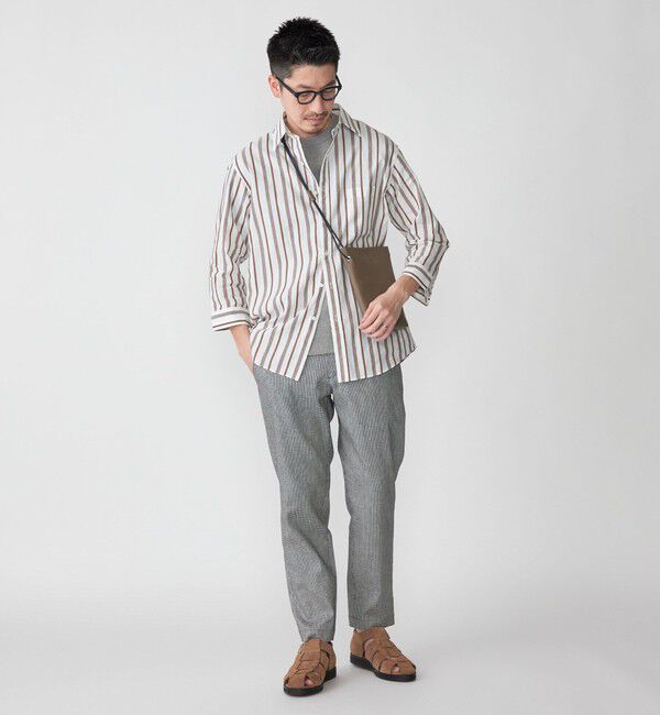 SHIPS「SHIPS: Herdmans コットン/リネン 7スリーブ シャツ」|シャツ・ブラウス|