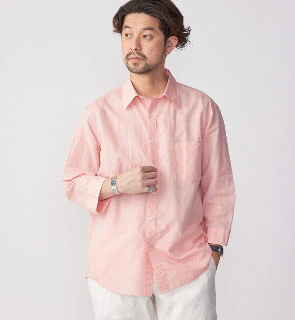 SHIPS「SHIPS: Herdmans コットン/リネン 7スリーブ シャツ」|シャツ・ブラウス|