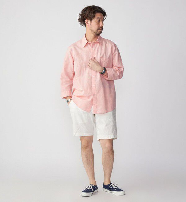 SHIPS「SHIPS: Herdmans コットン/リネン 7スリーブ シャツ」|シャツ・ブラウス|