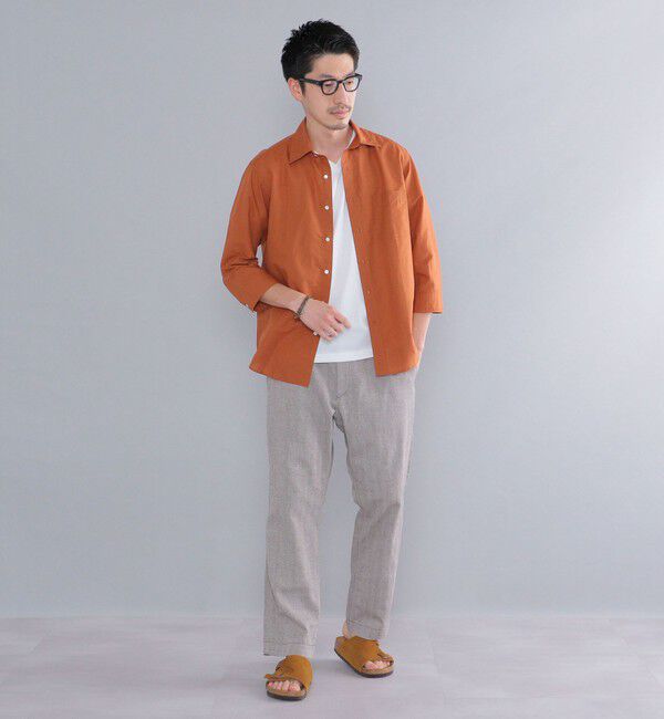 SHIPS「SHIPS: Herdmans コットン/リネン 7スリーブ シャツ」|シャツ・ブラウス|