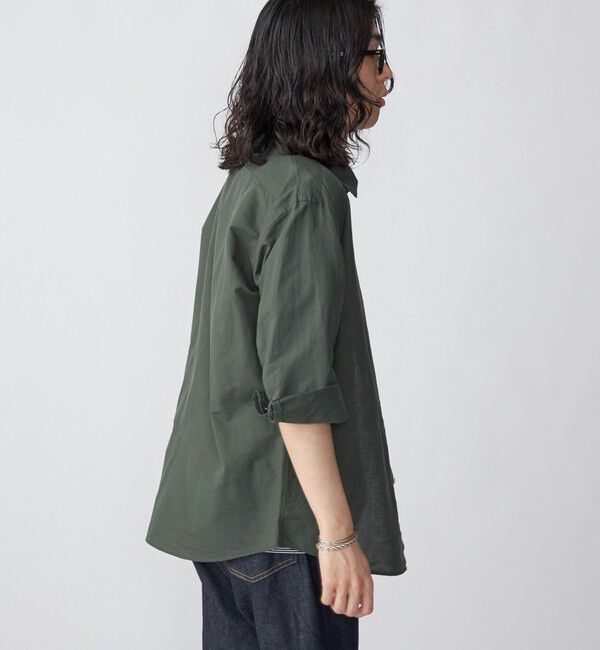 SHIPS「SHIPS: Herdmans コットン/リネン 7スリーブ シャツ」|シャツ・ブラウス|