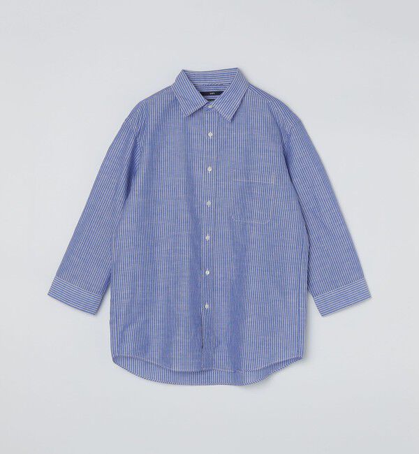 SHIPS「SHIPS: Herdmans コットン/リネン 7スリーブ シャツ」|シャツ・ブラウス|