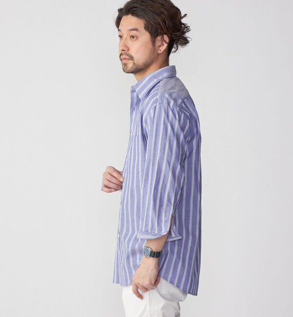 SHIPS「SHIPS: Herdmans コットン/リネン 7スリーブ シャツ」|シャツ・ブラウス|