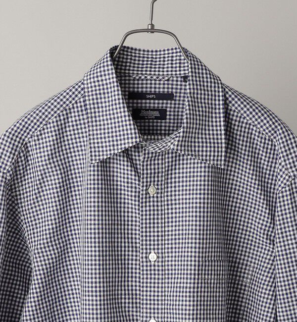 SHIPS「SHIPS: Herdmans コットン/リネン 7スリーブ シャツ」|シャツ・ブラウス|