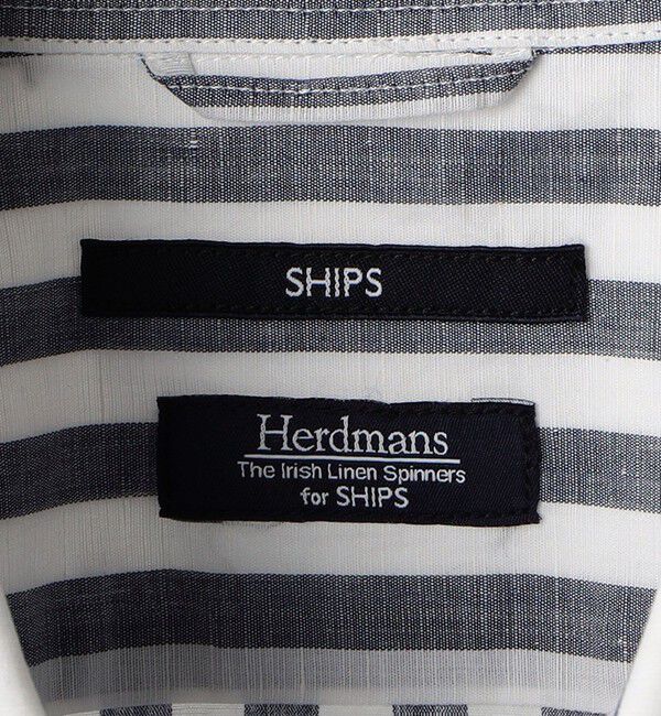 SHIPS「SHIPS: Herdmans コットン/リネン 7スリーブ シャツ」|シャツ・ブラウス|