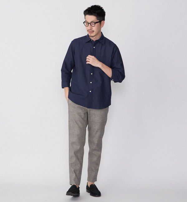 SHIPS「SHIPS: Herdmans コットン/リネン 7スリーブ シャツ」|シャツ・ブラウス|