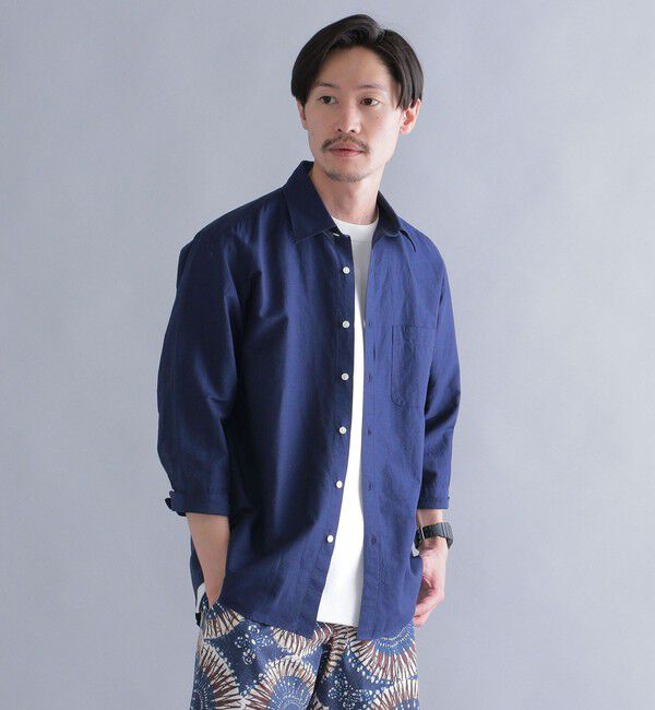 SHIPS「SHIPS: Herdmans コットン/リネン 7スリーブ シャツ」|シャツ・ブラウス|