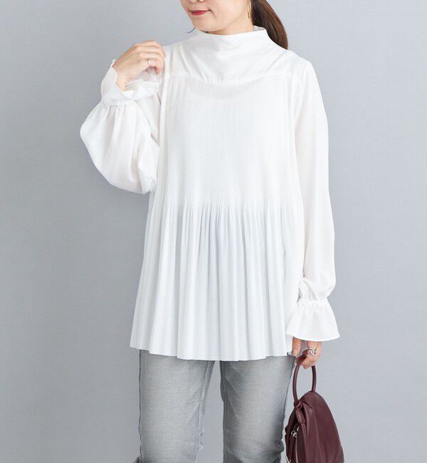 SHIPS for women「〈手洗い可能〉キュプラポリプリーツブラウス◇」|シャツ・ブラウス|