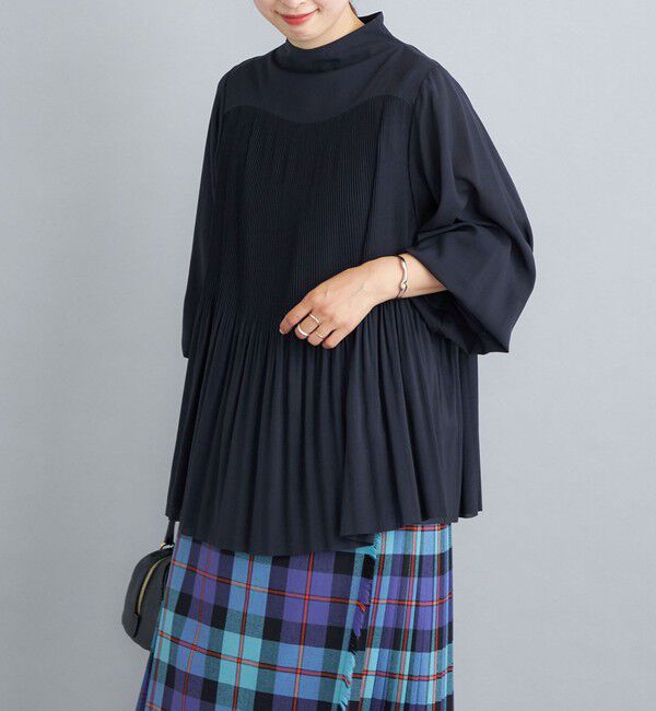 SHIPS for women「〈手洗い可能〉キュプラポリプリーツブラウス◇」|シャツ・ブラウス|