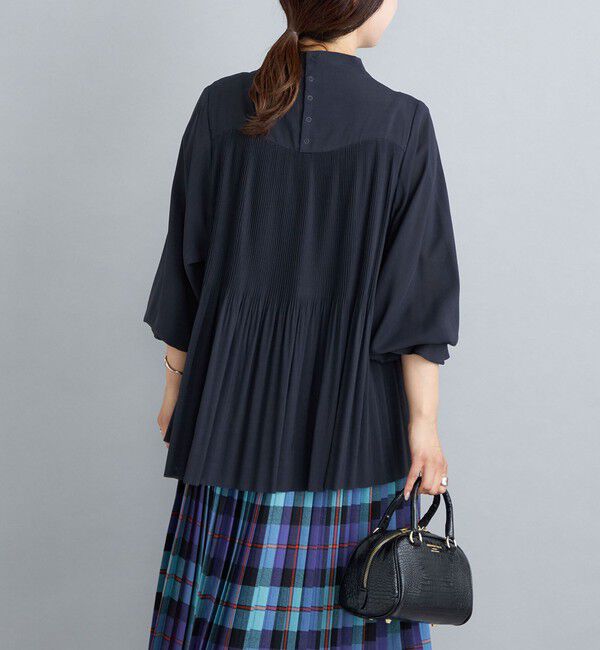 SHIPS for women「〈手洗い可能〉キュプラポリプリーツブラウス◇」|シャツ・ブラウス|