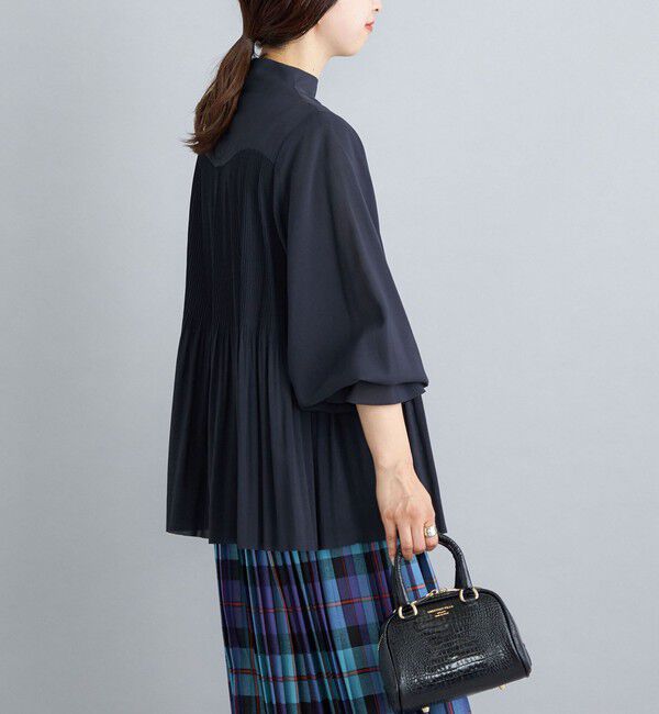 SHIPS for women「〈手洗い可能〉キュプラポリプリーツブラウス◇」|シャツ・ブラウス|