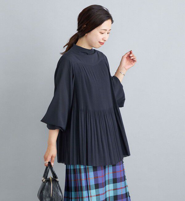 SHIPS for women「〈手洗い可能〉キュプラポリプリーツブラウス◇」|シャツ・ブラウス|