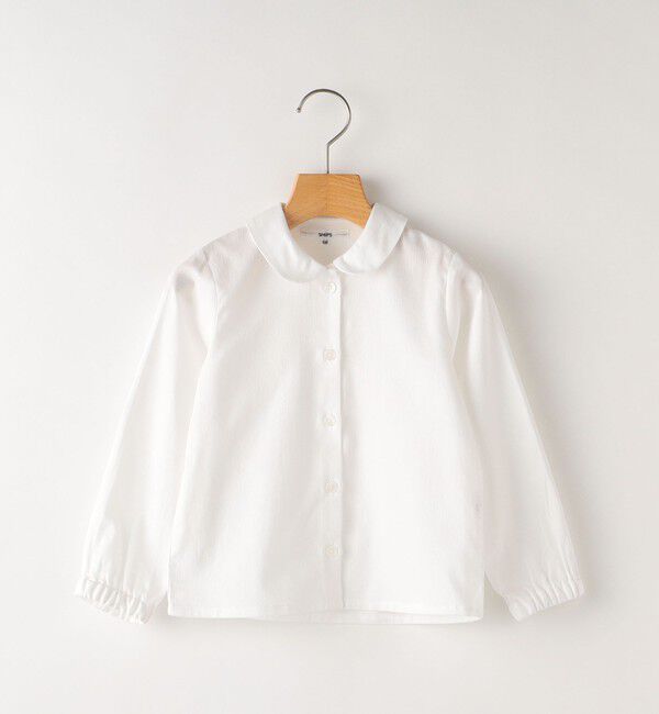 SHIPS KIDS「SHIPS KIDS:110～130cm / ラウンドカラー ブラウス」|シャツ・ブラウス|ホワイト