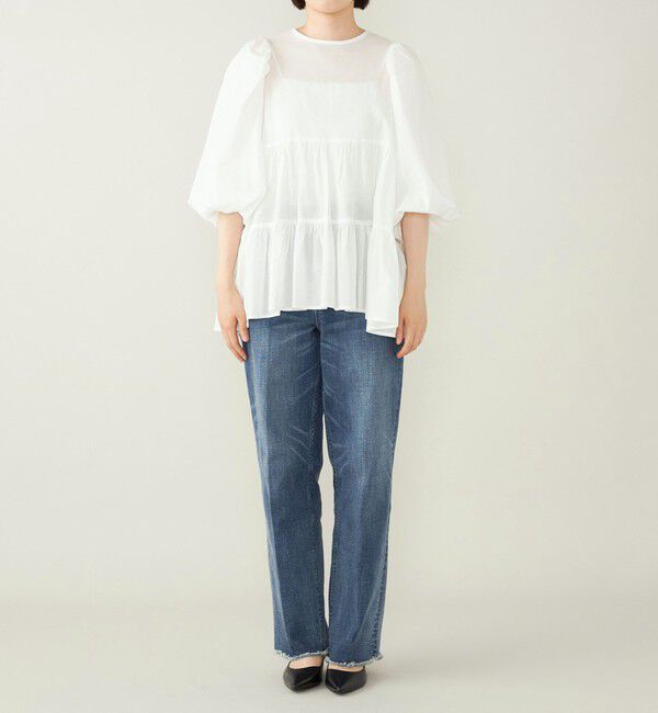 quaranciel「quaranciel:〈手洗い可能〉ボイル パフスリーブ ティアード ブラウス」|シャツ・ブラウス|