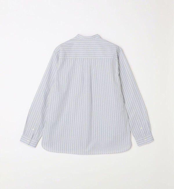 SHIPS any「SHIPS any: ストライプ / ソリッド リラックス バンドカラー シャツ 25AW◇」|シャツ・ブラウス|