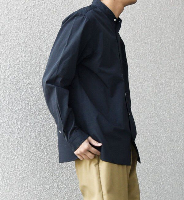 SHIPS any「SHIPS any: ストライプ / ソリッド リラックス バンドカラー シャツ 25AW◇」|シャツ・ブラウス|