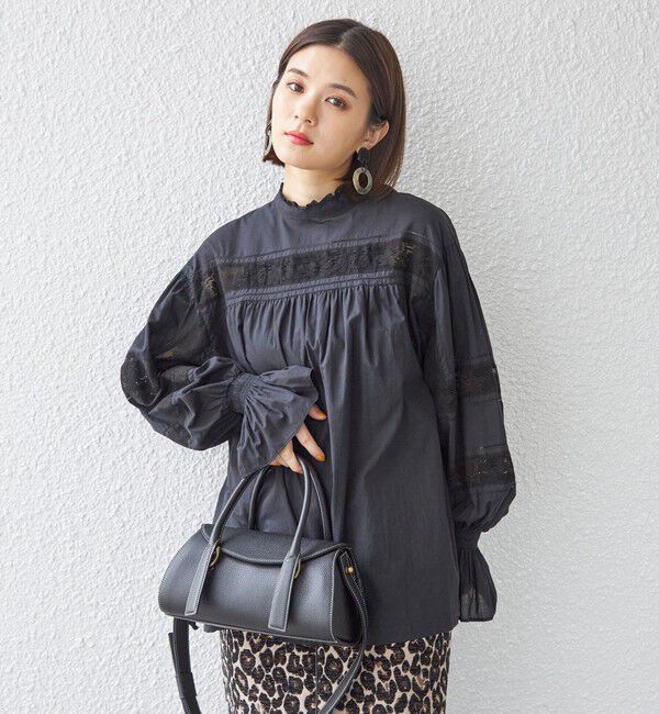 SHIPS for women「〈手洗い可能〉綿 ピコレース デザイン ブラウス ◇」|シャツ・ブラウス|