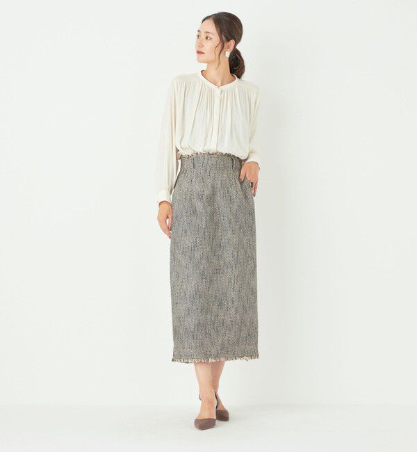 SHIPS Colors 「SHIPS Colors:〈洗濯機可能〉サテン ギャザー シャツ◇」|シャツ・ブラウス|