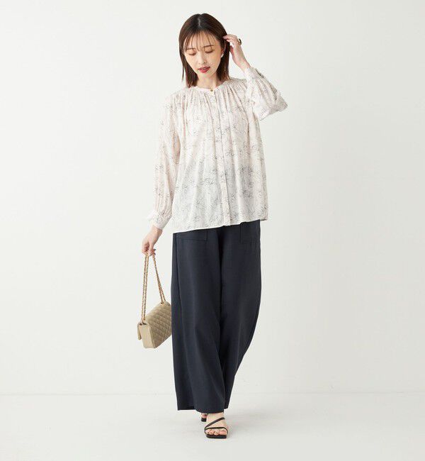 SHIPS Colors 「SHIPS Colors:〈洗濯機可能〉サテン ギャザー シャツ◇」|シャツ・ブラウス|