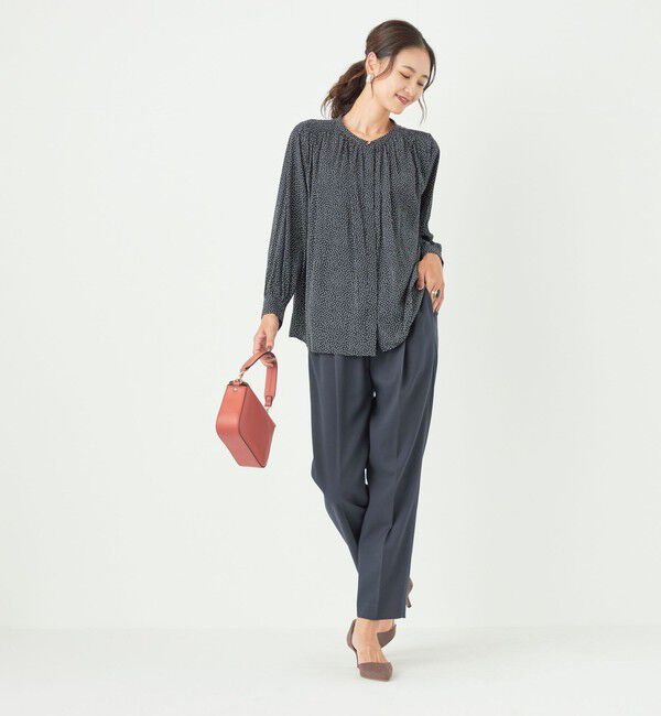 SHIPS Colors 「SHIPS Colors:〈洗濯機可能〉サテン ギャザー シャツ◇」|シャツ・ブラウス|