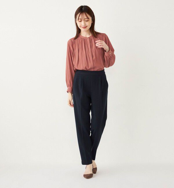 SHIPS Colors 「SHIPS Colors:〈洗濯機可能〉サテン ギャザー シャツ◇」|シャツ・ブラウス|