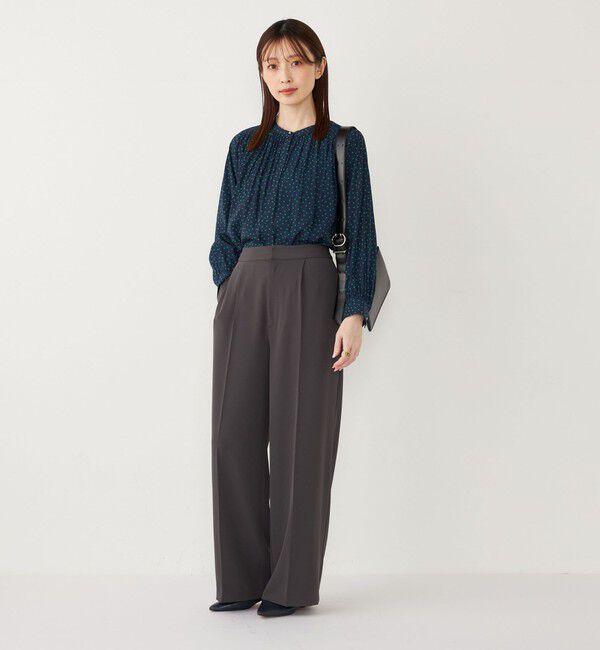 SHIPS Colors 「SHIPS Colors:〈洗濯機可能〉サテン ギャザー シャツ◇」|シャツ・ブラウス|