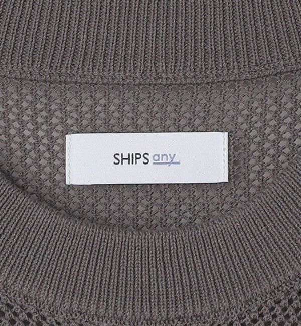 SHIPS any「SHIPS any: 〈洗濯機可能〉シアー ニット クルーネック プルオーバー ベスト◇」|ベスト・ジレ|