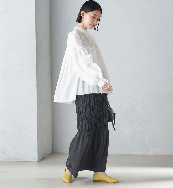 SHIPS for women「〈洗濯機可能〉スタンドフリル ボリューム ブラウス 24SS ◇」|シャツ・ブラウス|