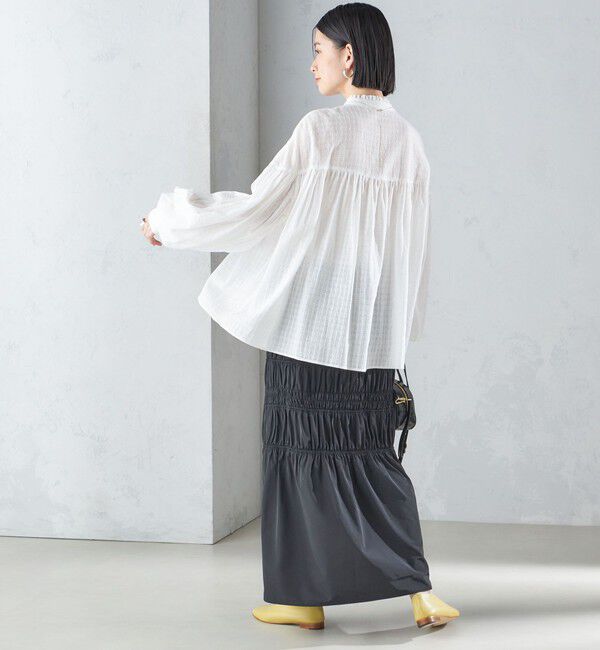 SHIPS for women「〈洗濯機可能〉スタンドフリル ボリューム ブラウス 24SS ◇」|シャツ・ブラウス|