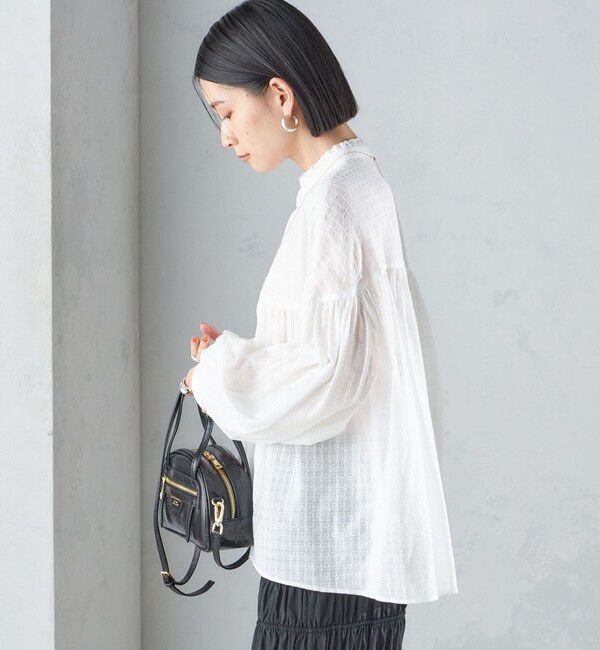 SHIPS for women「〈洗濯機可能〉スタンドフリル ボリューム ブラウス 24SS ◇」|シャツ・ブラウス|