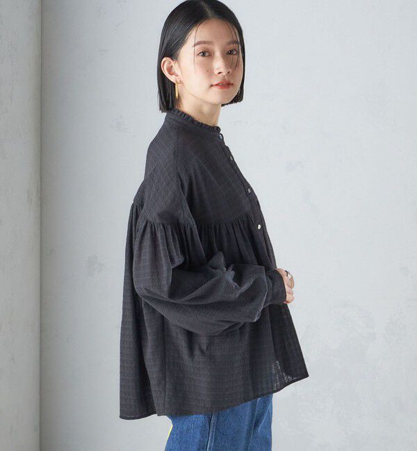 SHIPS for women「〈洗濯機可能〉スタンドフリル ボリューム ブラウス 24SS ◇」|シャツ・ブラウス|