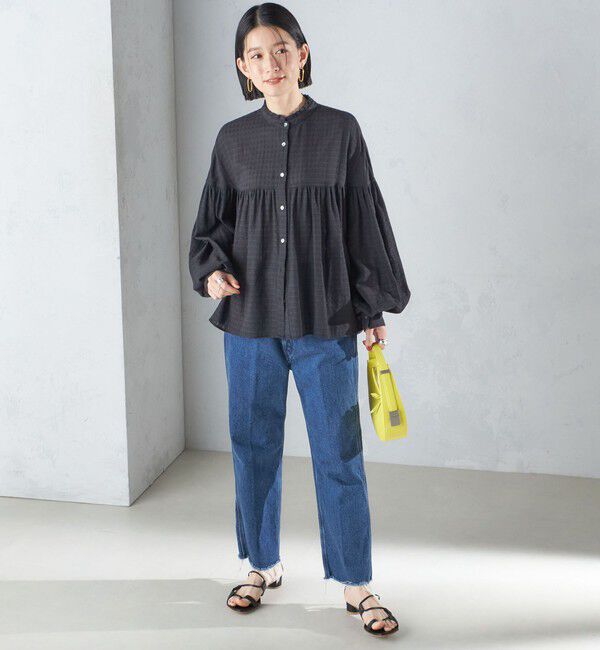 SHIPS for women「〈洗濯機可能〉スタンドフリル ボリューム ブラウス 24SS ◇」|シャツ・ブラウス|