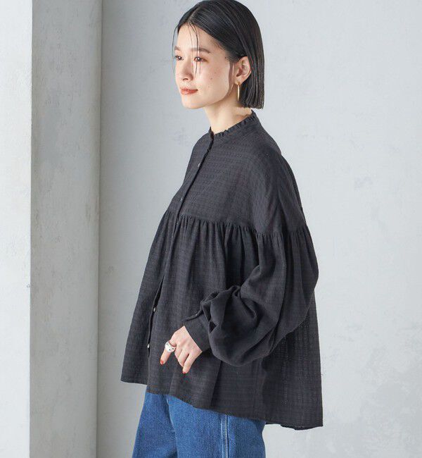 SHIPS for women「〈洗濯機可能〉スタンドフリル ボリューム ブラウス 24SS ◇」|シャツ・ブラウス|
