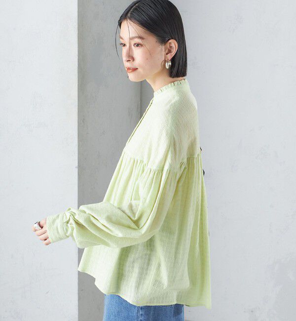 SHIPS for women「〈洗濯機可能〉スタンドフリル ボリューム ブラウス 24SS ◇」|シャツ・ブラウス|