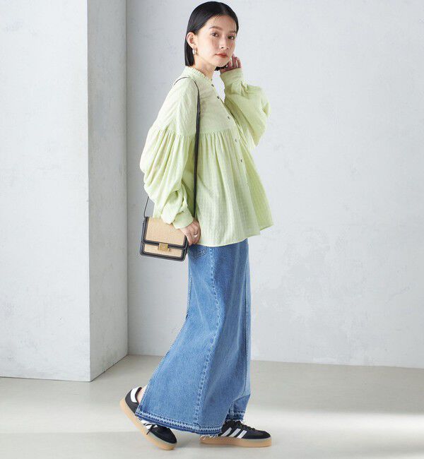 SHIPS for women「〈洗濯機可能〉スタンドフリル ボリューム ブラウス 24SS ◇」|シャツ・ブラウス|