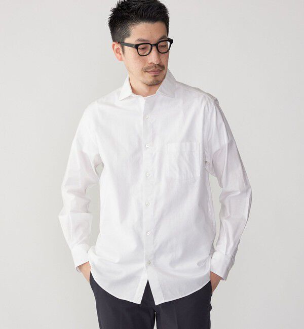 SHIPS「SHIPS: セミワイドカラー ライトオックス ロングスリーブ シャツ」|シャツ・ブラウス|