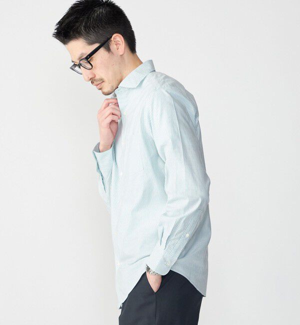 SHIPS「SHIPS: セミワイドカラー ライトオックス ロングスリーブ シャツ」|シャツ・ブラウス|