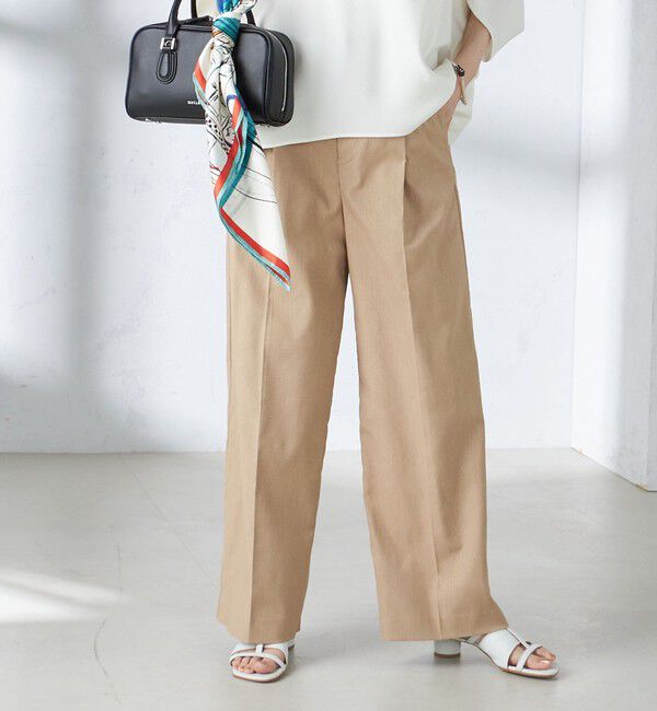 SHIPS for women「〈手洗い可能 〉ドライオックス フロント タック ストレート パンツ 25SS」|その他|