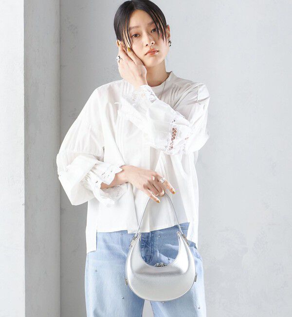 SHIPS for women「【SHIPS別注】VIOLETTE ROOM:〈手洗い可能〉レース ブラウス」|シャツ・ブラウス|