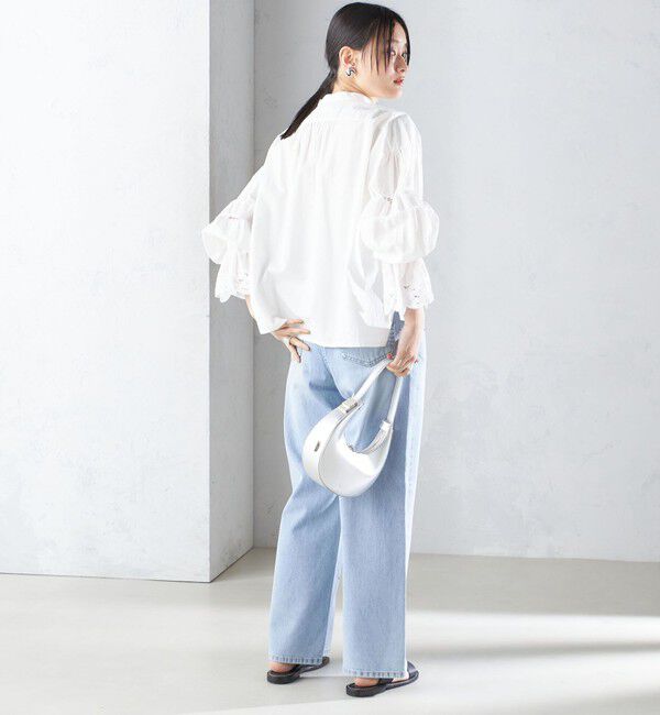 SHIPS for women「【SHIPS別注】VIOLETTE ROOM:〈手洗い可能〉レース ブラウス」|シャツ・ブラウス|