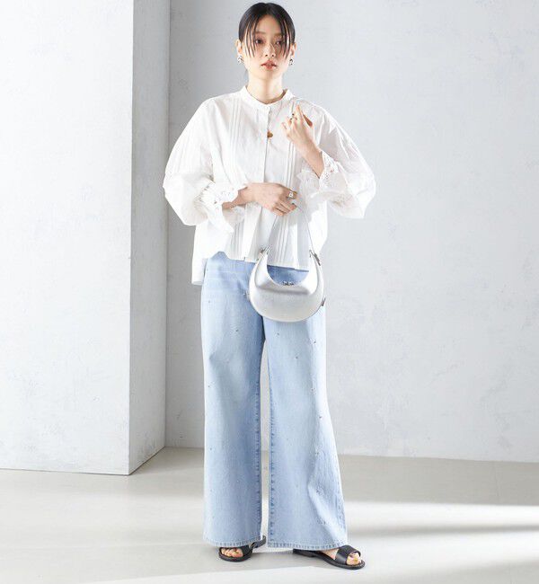 SHIPS for women「【SHIPS別注】VIOLETTE ROOM:〈手洗い可能〉レース ブラウス」|シャツ・ブラウス|