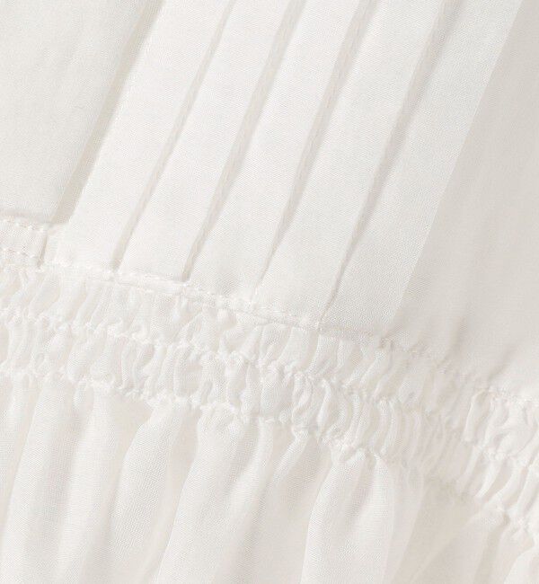 SHIPS for women「〈手洗い可能〉コットン シルク ギャザー ブラウス」|シャツ・ブラウス|