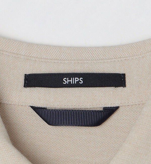 SHIPS「【WEB限定】SHIPS:〈吸水速乾〉ドライピケ ワンポイント ロゴ ワイドカラー ポロシャツ」|ポロシャツ|