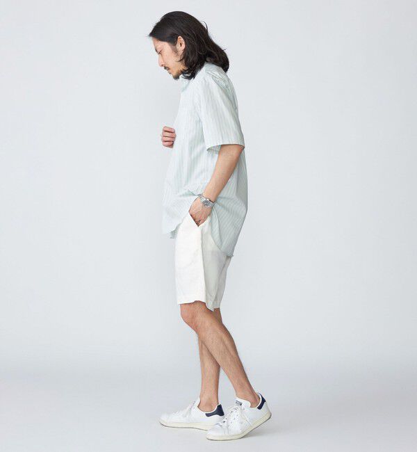 SHIPS「SHIPS: ハイカウント スーピマコットン バンドカラー ショートスリーブ シャツ」|シャツ・ブラウス|