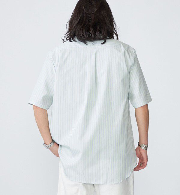 SHIPS「SHIPS: ハイカウント スーピマコットン バンドカラー ショートスリーブ シャツ」|シャツ・ブラウス|